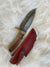 Damascus Bowie Knife With Leather Sheath